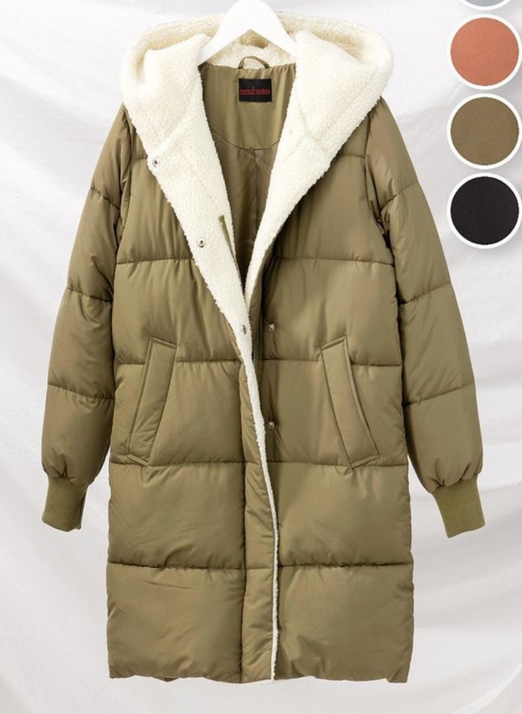 Fleece Lined Long Coat - La Mère Clothing + Goods